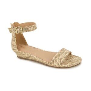 Kenneth Cole Reaction Womens Great Viber Natural Raffia Sandals Size 6.5 NEW